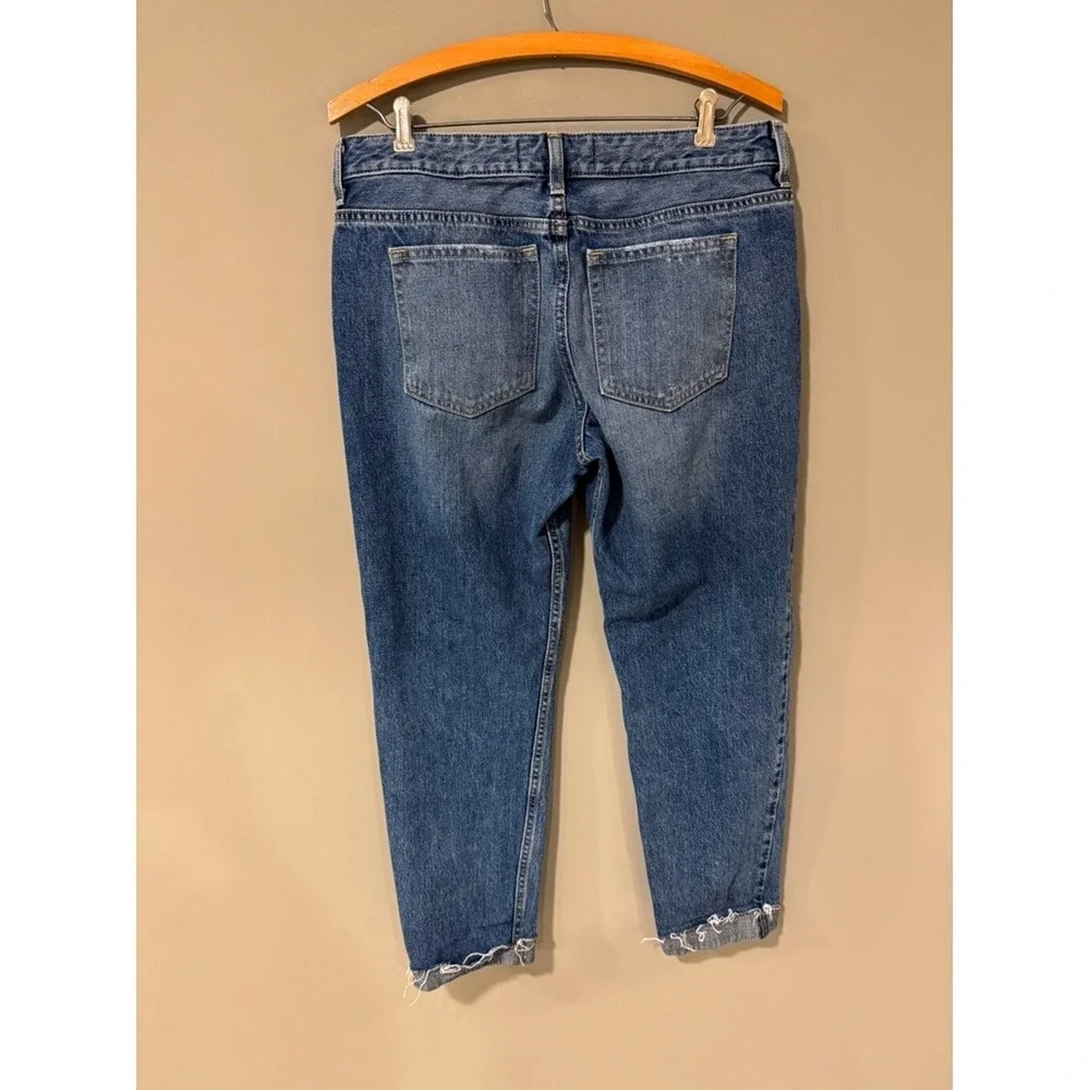 Abercrombie & Fitch Jeans Ankle Straight Distressed 8R Medium Wash Women
